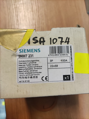SIEMENS BASE PORTAFUSIBLE 22X58 1 P+N 100A