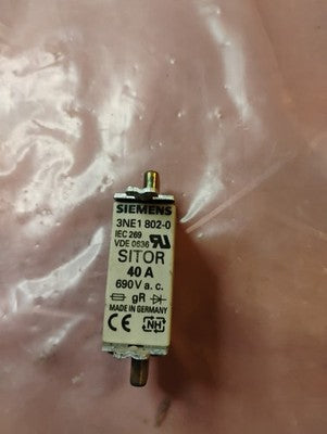 SIEMENS FUSIBLE SITOR SIZE 000 40A 690V