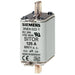 SIEMENS CARTUCHO DE FUSIBLES SITOR CON CONTACTOS DE CUCHILLA NH00 ENTRADA: 125 A GS UN AC: 690 V UN DC: 250 V INDICADOR DE FUSION SUPERIOR