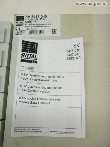 RITTAL SV BUS MOUNTING FUSES BASE EASY CONNECT