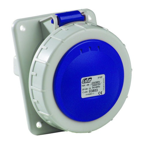 IDE BASE MURAL 16AMP 3P+T 230V 9H AZUL