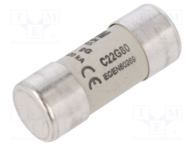 BUSS BUSSAMN FUSIBLE CILINDRICO 80A 22X58mm C22G80