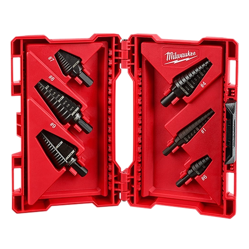 MILWAUKEE KIT DE BROCAS ESCALONADAS (#1 #4 #6 #7 #8 #9) 6 pzas