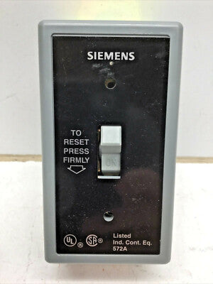 SIEMENS MANUAL MOTOR STARTER TOGGLE SWITCH 1P 1HP