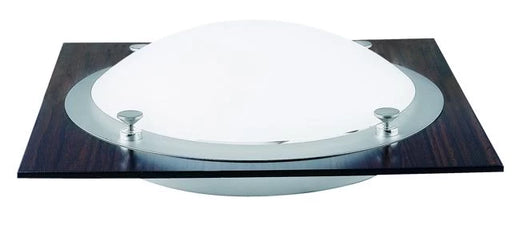 TECNOLITE LUM TECHO BASE MADERA CRISTAL PERLADO