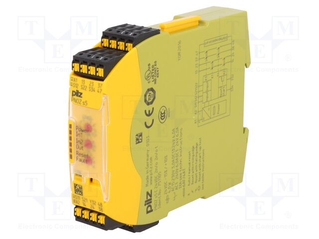 PILZ SAFETY RELAY 24 VDC PNOZ S5C 751105