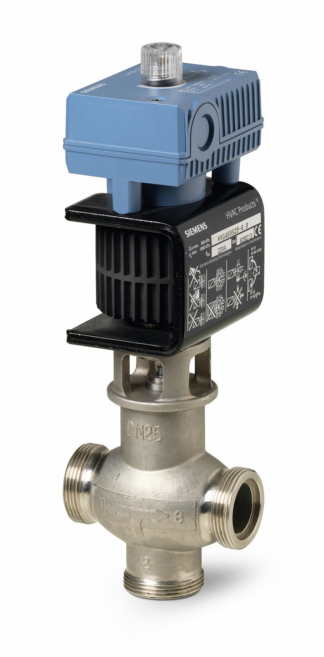 SIEMENS MIXING/2- PORT MAGNETIC VALVE PN16 DN25 KVS 8 24VDC