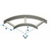 MACSE CURVA HORIZONTAL ANCHO 4 RADIO 8 45 GRADOS