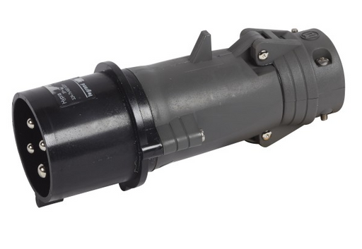 IDE CLAVIJA AEREA 16A 3P+T 500V 7H NEGRO IP44