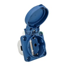 IDE BASE EMPOTRAR TIPO SCHUKO 16A 2P+T 250V NEGRO IP44
