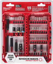 MILWAUKEE SET DE PUNTAS DE IMPACTO SHOCKWAVE DE 55 PIEZAS