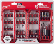 MILWAUKEE SET DE PUNTAS DE IMPACTO SHOCKWAVE DE 80 PIEZAS
