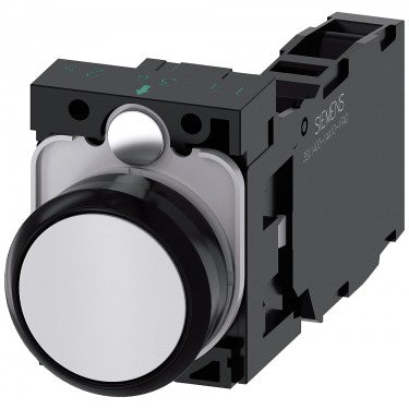 SIEMENS BOTON BLANCO 22 MM 1NA BORNES DE TORNILLO