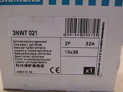 SIEMENS PORTAFUSIBLE 10X38 3 POLOS 32A 690VAC