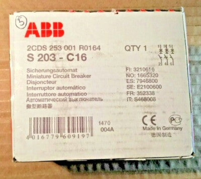 ABB INTERRUPTOR AUTOMATICO -S200  2P 16A D