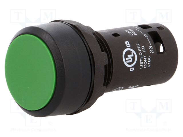 ABB CP1-10G-10 BOTON PULSADOR VERDE MOMENTANEO NO ILUMRASANTE INCLUYE 1NO . SERIE COMPACTA