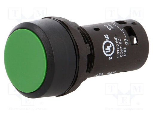 ABB CP1-10G-10 BOTON PULSADOR VERDE MOMENTANEO NO ILUMRASANTE INCLUYE 1NO . SERIE COMPACTA