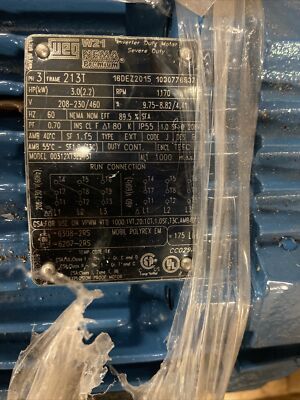 WEG MOTOR NEMA TRIFASICO 1HP 4P 208-230/460V 60HZ.