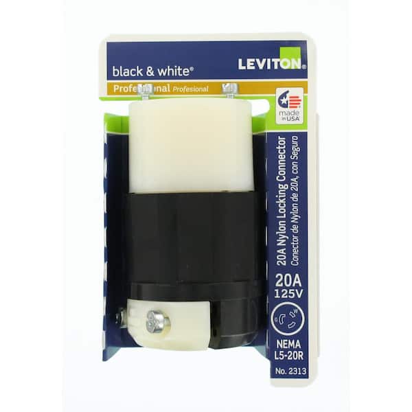 LEVITON CONECTOR MEDIA VUELTA INDUSTRIAL 20A 125V 2P3H NEMA L5-20