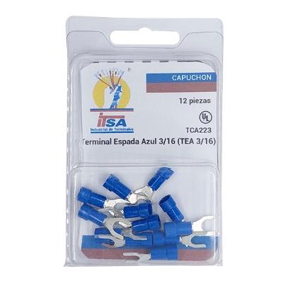 ITSA TERMINAL ESPADA AZUL 3/16 (100 PZAS)