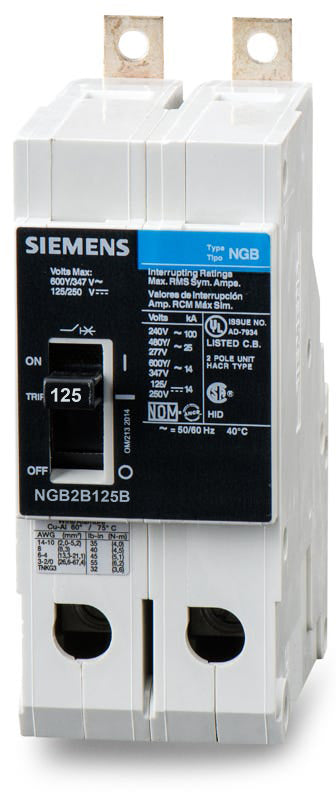 SIEMENS INT AUTOMATICO NGB NGB2B125B ACC. CON CERTIFICACION UL489