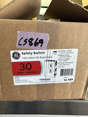 CUTLER INTERRUPTOR DE SEGURIDAD 3P 30AMPS 600VAC