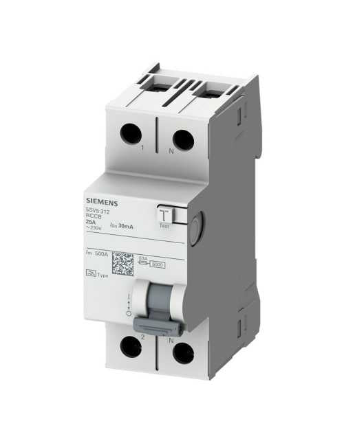 SIEMENS INTERRUPTOR DIFERENCIAL 2P 25A 30mA 230VAC