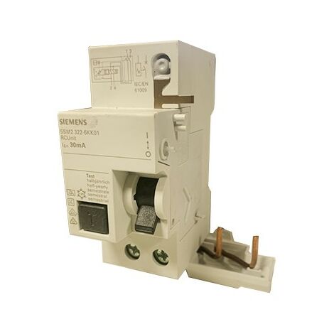 SIEMENS INTERRUPTORES FI/LS 10KA 2P TIPO A 30MA CURVA B 13A 110V