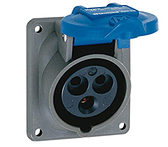 LEGRAND TOMA EMPOTRAR 2P+T 16A 200/250V 6H AZUL IP44 TEMPRA