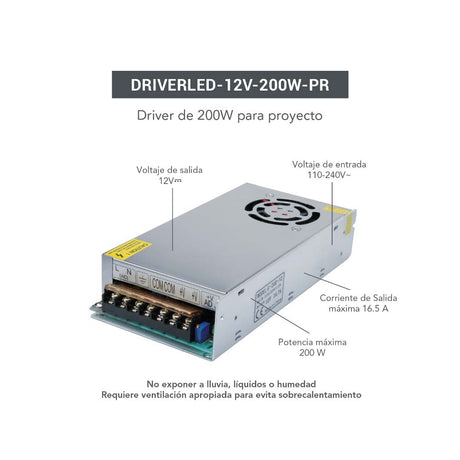 TECNOLITE DRIVER C/SALIDA 12V 36W IP66 P/PROYECTO