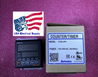 AUTONICS CT6S-2P4 CONTADOR/TEMPORIZADOR 1/16DIN 100-240VAC