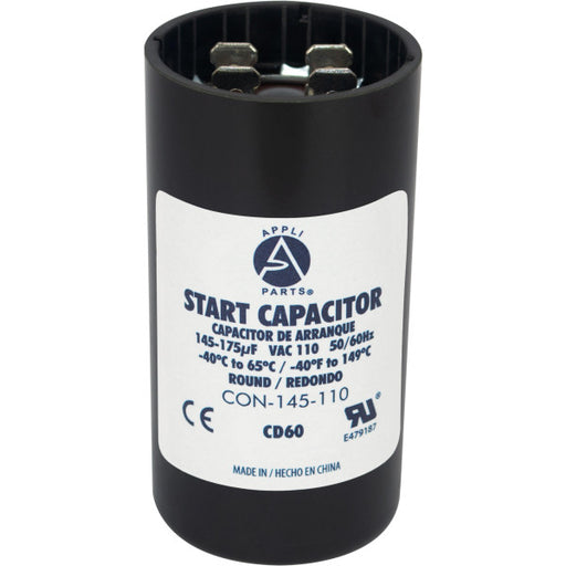 CAPACITOR DE ARRANQUE 145-175 mFds 120V (1/4 HP)
