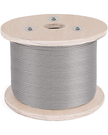 TRUPER CABLE DE ACERO 1/4" 7X19 HILOS  75M
