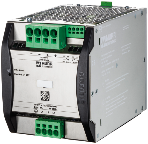 MURR ELEKTRONIK EMPARRO POWER SUPPLY 360-500VAC/24-28VDC 40A