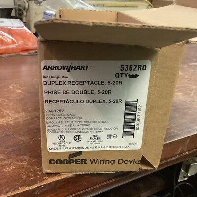 ARROW RECEPTACULO DUPLEX GRADO HOSPITAL ROJO 20AMP 125V