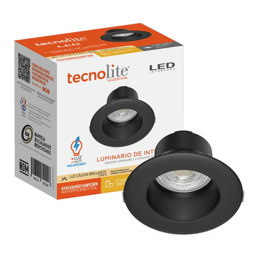 TECNOLITE INT SPOTS SOB LED 7W 100-240V 3000K NEGRO