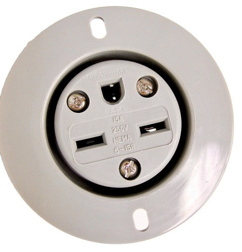 ARROW CONTACTO ENTRADA RECTA 15AMP 250V L6-15