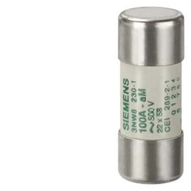 SIEMENS SENTRON CARTUCHO FUSIBLE CILINDRICO 22 x 58 MM 50 A AM UN AC: 690 V
