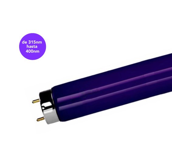 LUMI TUBO FLUORESCENTE LUZ NEGRA CON FILTRO 20W