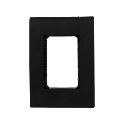 MODUS PRO PLACA 3 MODULOS NEGRO MATE