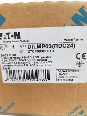 MOELLER CONTACTOR 12 AMPS 1N/O BOB 24 VDC