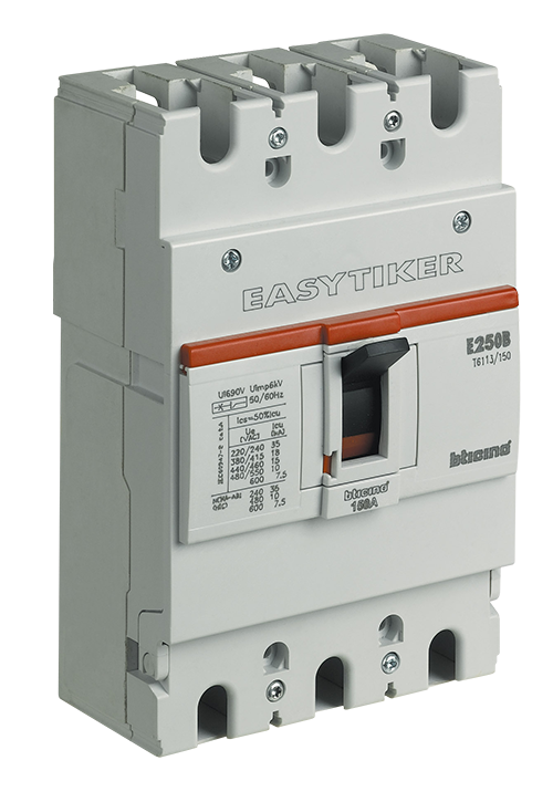 BTICINO INTERRUPTOR TERMOMAGNÉTICO E250H 3 POLOS 125A.