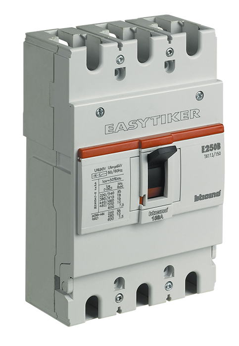 BTICINO INTERRUPTOR TERMOMAGNÉTICO E250H 3 POLOS 125A.