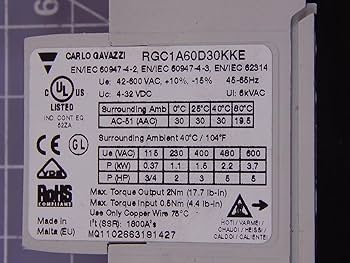 CARLO-GAVAZZI RELÉ DE ESTADO SOLIDO 1P-SSC-DC IN-ZC 600V 25A 1200