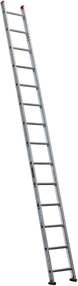 PELDAÑOS ESCALERA RECTA AL DE 14 PELDAÑOS TIPO II 102 KG PROFESIONAL ALUMINIO 4.27M 419214