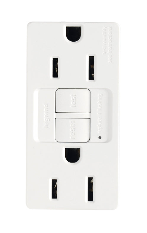 QUINZIÑO GO TOMACORRIENTE DUPLEX ICFT 15A 127VAC 2P+T 3MOD BLANCO