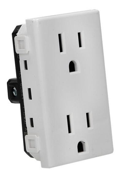 QUINZIÑO GO TOMA CORRIENTE DUPLEX 2P+T CON 2 USB A+C BLANCO 3MOD