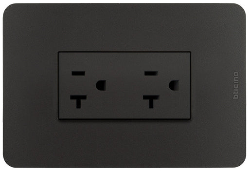 QUINZIÑO GO TOMACORRIENTE DUPLEX FALLA A TIERRA 20A 127V C/PLACA NEGRO
