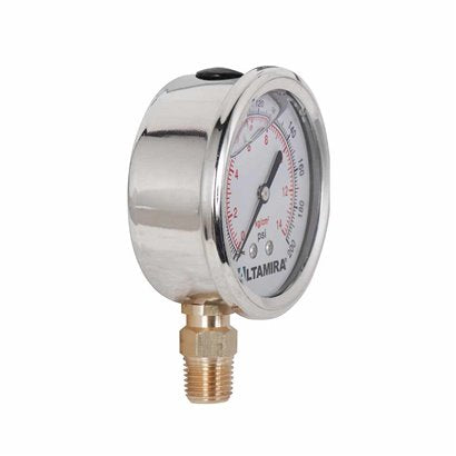 METRON MANOMETRO CARATULA DE 2 ½" CONEXION INFERIOR DE ¼"  RANGO