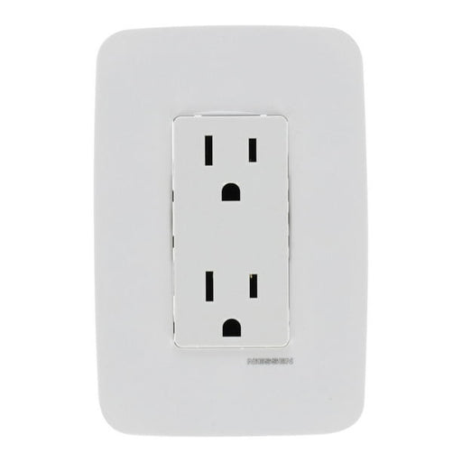 ORIGEN CONTACTO DUPLEX 2P T 2USB CON PLACA BLANCO